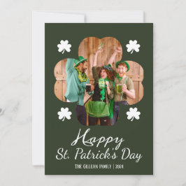 Cartão De Festividades Foto da família "Shamrocks" de Dia de São Patrício