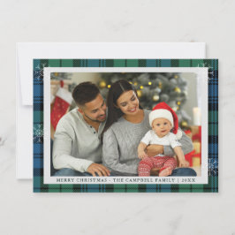 Cartão De Festividades Foto da família xadrez Campbell Tartan Natal