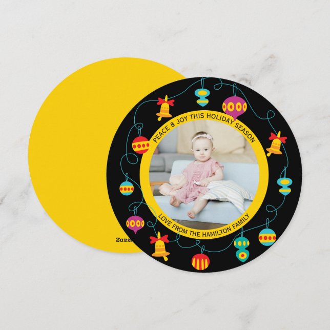 Cartão De Festividades Foto da Feira Moderna do Festival de Natal Persona (Frente/Verso)