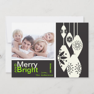 Cartão De Festividades Foto da Feliz Negra White Farmhouse Bright Family