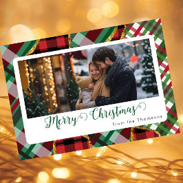 Cartão De Festividades Foto da grelha de xadrez da brilhante Feliz Natal