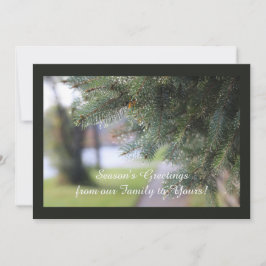 Cartão De Festividades Foto da Natureza com Paisagem Evergreen Personaliz