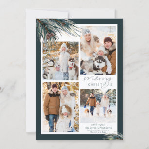 Cartão De Festividades Foto da Pinha Cristã com Escrutura da Natividade n