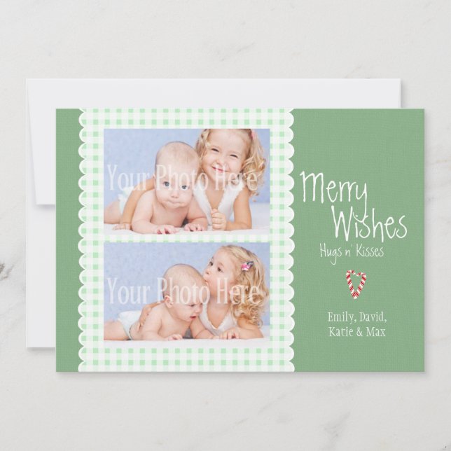 Cartão De Festividades Foto da placa plana do Artesanato verificador (Frente)