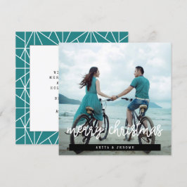 Cartão De Festividades Foto da Praça de Natal Merry Design