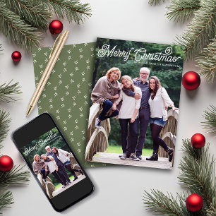 Cartão De Festividades Foto da Tipografia de Natal Rustic Minimalist