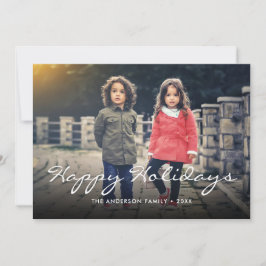 Cartão De Festividades Foto da Tipografia do Script de Natal Feliz Férias