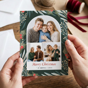 Cartão De Festividades Foto da Trendy Arch 2022 Natal Botânico de inverno