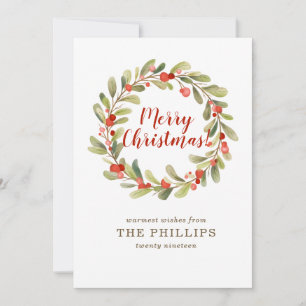 Cartão De Festividades Foto da Wreath de Natal