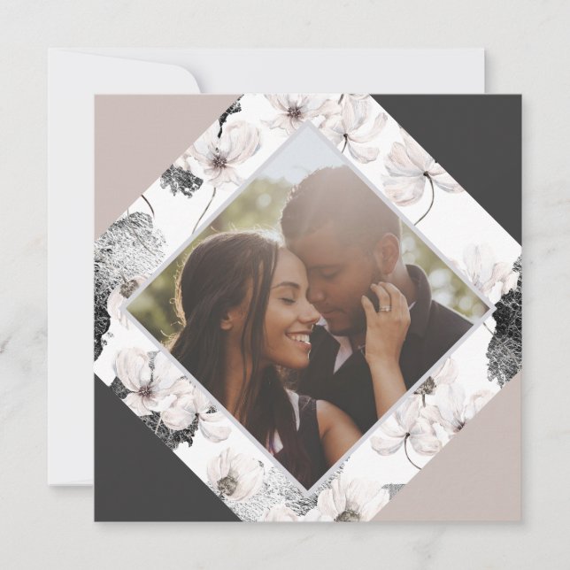 Cartão De Festividades Foto das Flores de Inverno Personalizadas do Natal (Frente)