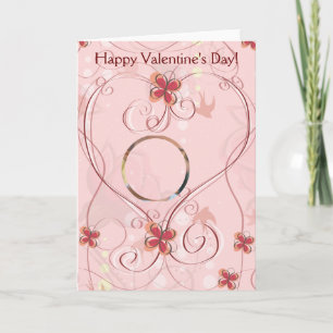 Cartão De Festividades Foto das flores do coração do feliz dia de os namo