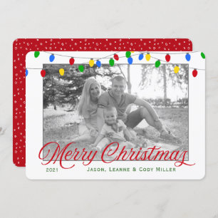 Cartão De Festividades Foto das Luzes de Natal do Natal Moderno