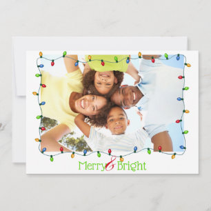 Cartão De Festividades Foto das luzes de Natal modernas e felizes