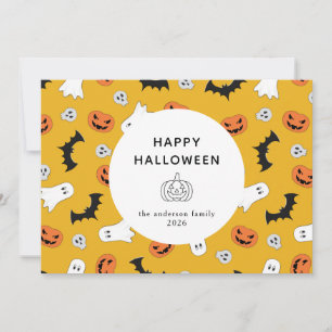 Cartão De Festividades Foto de 3 Halloween feliz, moderno minimalista e f