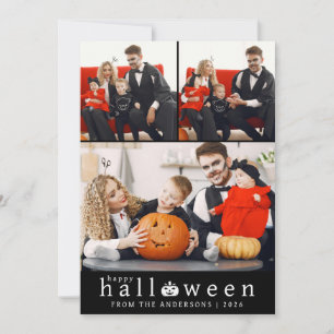 Cartão De Festividades Foto de 3 Halloween feliz, moderno minimalista e f