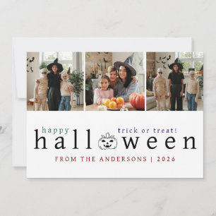 Cartão De Festividades Foto de 3 Halloween feliz, moderno minimalista e f