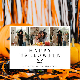 Cartão De Festividades Foto de 3 Halloween feliz, moderno minimalista e f