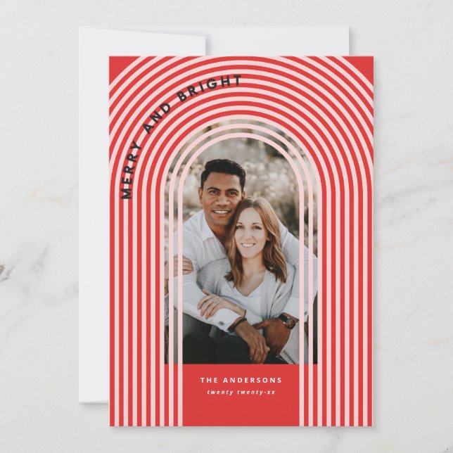 Cartão De Festividades Foto de abstrato geométrica colorida moderna (Frente)