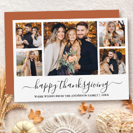 Cartão De Festividades Foto de Ação de Graças Terracotta 5