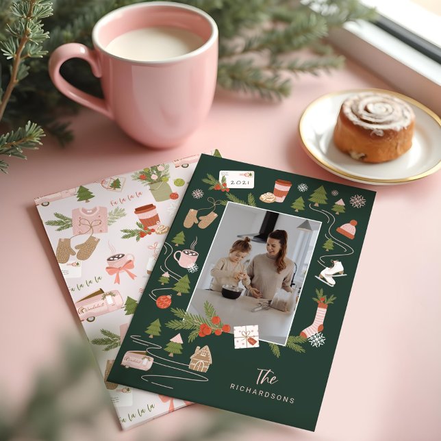 Cartão De Festividades Foto de algumas das nossas coisas de Natal favorit (A Few of Our Favourite Christmas Things Photo Holiday Card)