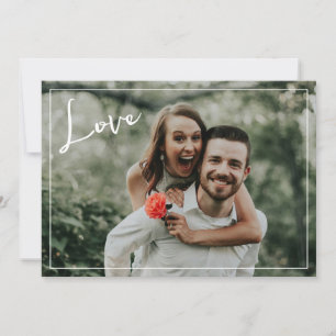 Cartão De Festividades Foto de Amor Moderno