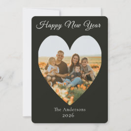 Cartão De Festividades Foto de Ano Novo em Família