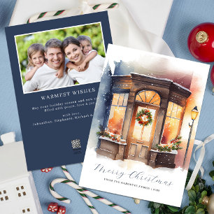 Cartão De Festividades Foto de aquarela festiva Feliz Natal