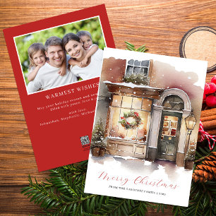 Cartão De Festividades Foto de aquarela festiva Feliz Natal