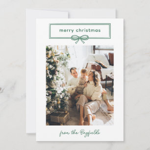 Cartão De Festividades Foto de Arco Bonito Branco Verde Feliz Natal
