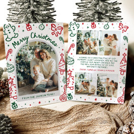 Cartão De Festividades Foto de Arco Desenhada à Mão Branca Feliz Natal