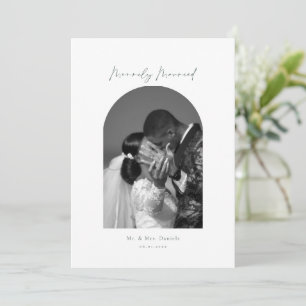 Cartão De Festividades Foto de Arco Mínima Emerald Green Casada Merrily