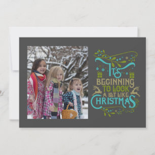 Cartão De Festividades Foto de Arte de Palavras de Natal