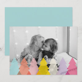 Cartão De Festividades Foto de Árvores de Natal Brilhantes Modernas