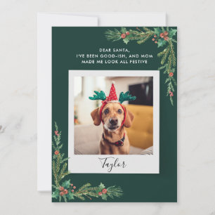 Cartão De Festividades Foto de Cachorro Bonito, Natal Personalizado