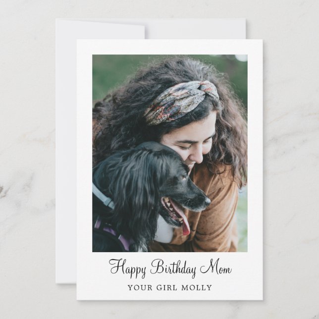 Cartão De Festividades Foto De Cachorro Feliz Aniversário Mãe De Cachorro (Frente)