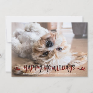 Cartão De Festividades Foto de Cachorro YAPPY HOWLIDAYS Sobreposição