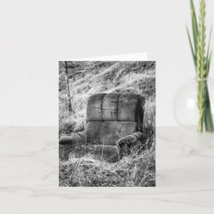 Cartão De Festividades Foto de cadeira antiga em preto e branco