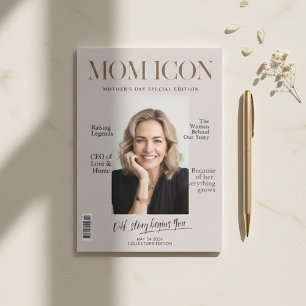 Cartão De Festividades Foto de Capa de Revista de Luxo Personalizada para
