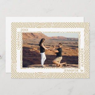 Cartão De Festividades Foto de Casais de Natal Modernos Elegante