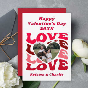 Cartão De Festividades Foto de Casal Personalizada Feliz Dia dos Namorado