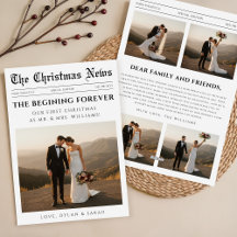 Foto de Casamento de Casal Recém-Casado no Jornal 
