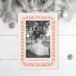 Cartão De Festividades Foto de Casamento de Quadros Pintos Holly Clássica<br><div class="desc">Folhas,  bagas e bordas onduladas ilustradas originalmente em uma foto retrato,  desenhada por Becky Nimoy. Adicione uma foto atrás ou uma mensagem.</div>