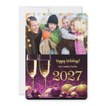 Foto de Champanhe Roxo e Dourado Ano Novo 2027