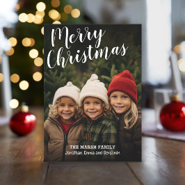 Cartão De Festividades Foto de Cheio de Feliz Natal Manuscrito