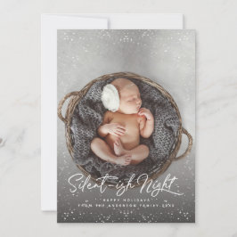 Cartão De Festividades Foto de Cheio de neve noturna silenciosa