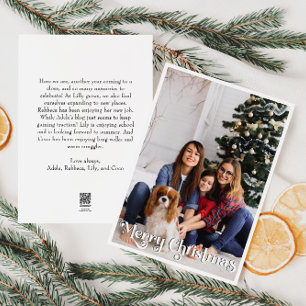 Cartão De Festividades Foto de Cheio Vertical de Natal Simples Clássico