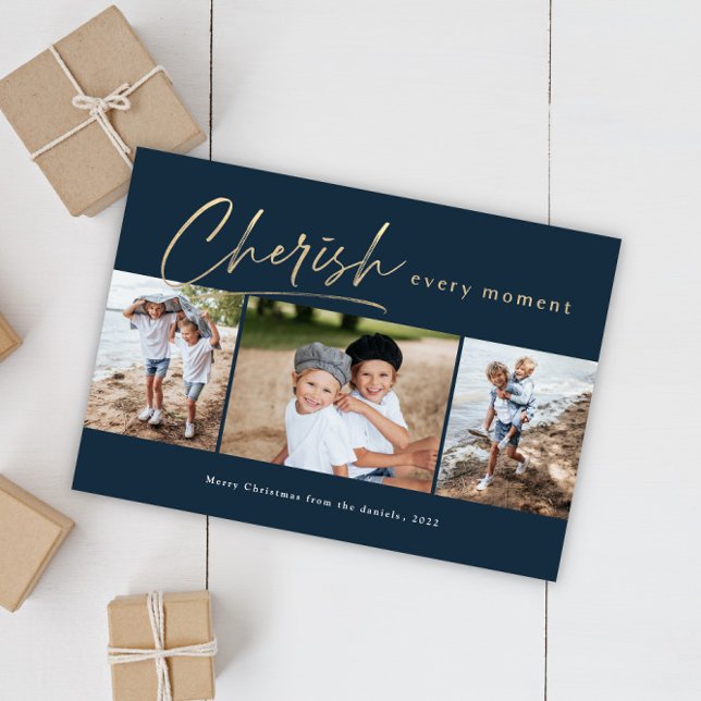 Cartão De Festividades Foto de Cherish a cada momento 3 (Criador carregado)