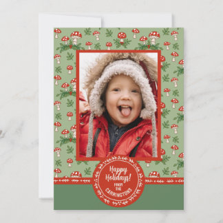 Cartão De Festividades Foto de Cogumelos Alegres