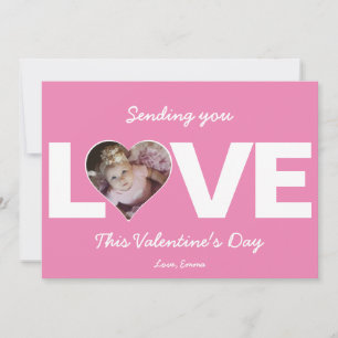 Cartão De Festividades Foto de Coração Enviando Amor para Você no Dia dos