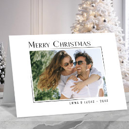 Cartão De Festividades Foto de estilo mínimo moderno único Natal